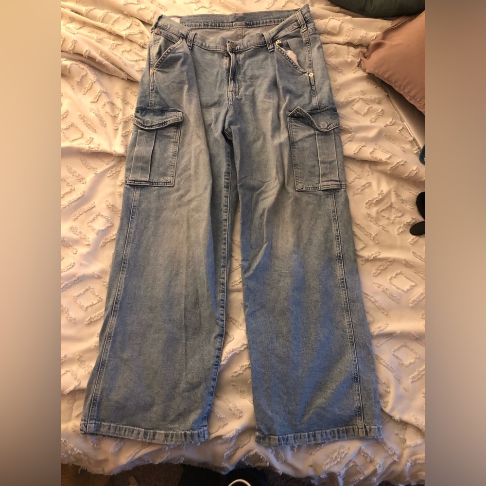 GAP Casual Blue Cargo Jeans Size 14